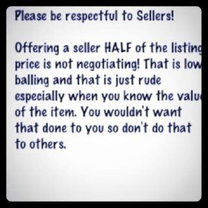 No half price offers accepted